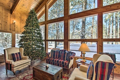 Unbelievable views of the 8th green from the gorgeous deck on White Mountain Country Club in Arizona - for sale on GolfHomes.com, golf home, golf lot