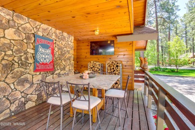 Unbelievable views of the 8th green from the gorgeous deck on White Mountain Country Club in Arizona - for sale on GolfHomes.com, golf home, golf lot