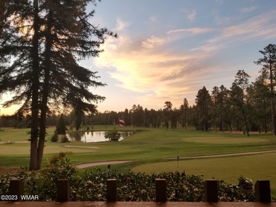 Unbelievable views of the 8th green from the gorgeous deck on White Mountain Country Club in Arizona - for sale on GolfHomes.com, golf home, golf lot