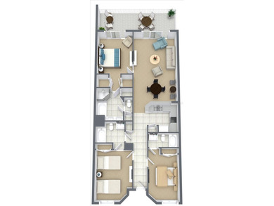 Top-Floor 3-Bed - ACTIVE MEMBERSHIP, 3-Bath Condo in Reunion on Reunion Resort Golf Course in Florida - for sale on GolfHomes.com, golf home, golf lot