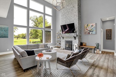 This home is an absolute showstopper-a modern masterpiece tucked on Dyes Walk Golf Course in Indiana - for sale on GolfHomes.com, golf home, golf lot