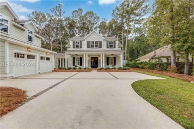 Completed in 2022, this beautiful 5 BR plus office home is on Berkeley Hall Golf Club in South Carolina - for sale on GolfHomes.com, golf home, golf lot