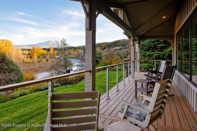 Roaring Fork River and Mount Sopris views envelop this on Aspen Glen Club in Colorado - for sale on GolfHomes.com, golf home, golf lot