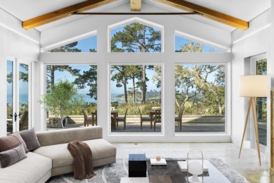 This home has dynamic ocean views and is right up from all of on Pebble Beach Golf Course and Resort in California - for sale on GolfHomes.com, golf home, golf lot