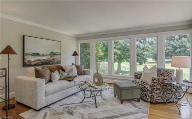 Classic white brick beauty nestled on the 16th fairway of Forest on Forest Oaks Country Club in North Carolina - for sale on GolfHomes.com, golf home, golf lot