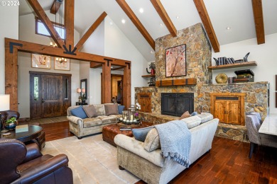 One of a kind custom built timber frame lodge style home. Gated on Creekside Golf Course in Oregon - for sale on GolfHomes.com, golf home, golf lot