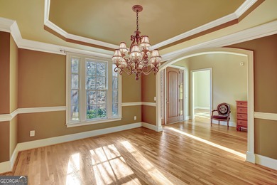 This beautiful house is nestled on 1.7 acres in the coveted on Coweta Club in Georgia - for sale on GolfHomes.com, golf home, golf lot