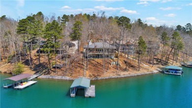 Keowee Key Lakefront Home with Covered Dock in Place boasting on Keowee Key Golf and Country Club in South Carolina - for sale on GolfHomes.com, golf home, golf lot
