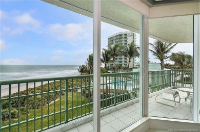 This stunning Oceanfront 3-bedroom, 2.5-bath end unit condo on Island Dunes Country Club in Florida - for sale on GolfHomes.com, golf home, golf lot