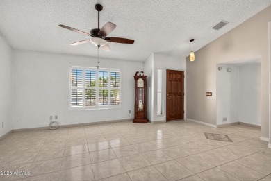 Check out this charming 2-bedroom, 2-bath split floorplan home on Westbrook Village Golf Club in Arizona - for sale on GolfHomes.com, golf home, golf lot