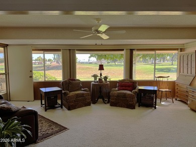 Spectacular views of the 12th fairway with just a chip shot to on Sun City Country Club in Arizona - for sale on GolfHomes.com, golf home, golf lot