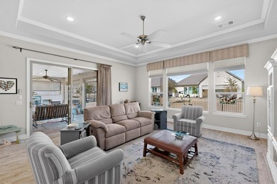 Welcome to this beautiful Fresco model home with a golf cart on Wildhorse Golf Club of Robson Ranch in Texas - for sale on GolfHomes.com, golf home, golf lot