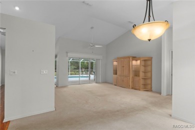 Discover this inviting 3-bedroom, 2-bath pool home nestled in on Sugarmill Woods Golf and Country Club in Florida - for sale on GolfHomes.com, golf home, golf lot