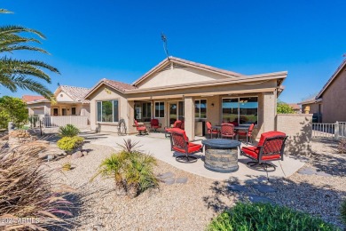 Picture yourself lounging on the expansive back patio, gazing on Mission Royale Golf Club in Arizona - for sale on GolfHomes.com, golf home, golf lot