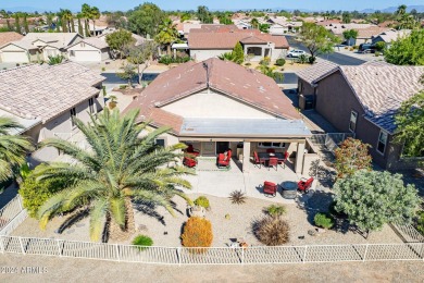 Picture yourself lounging on the expansive back patio, gazing on Mission Royale Golf Club in Arizona - for sale on GolfHomes.com, golf home, golf lot