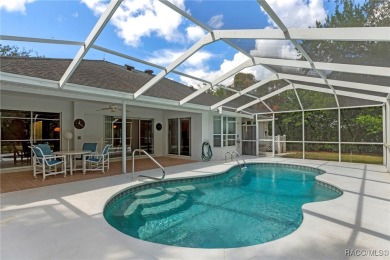 Discover this inviting 3-bedroom, 2-bath pool home nestled in on Sugarmill Woods Golf and Country Club in Florida - for sale on GolfHomes.com, golf home, golf lot