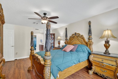 Enjoy gorgeous lake views from this gently lived-in home in a on Spanish Lakes Fairways in Florida - for sale on GolfHomes.com, golf home, golf lot