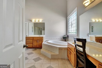 Stunning Golf Course Home on the 17th Tee!  This elegant 4-sides on Canongate On White Oak Golf Course in Georgia - for sale on GolfHomes.com, golf home, golf lot