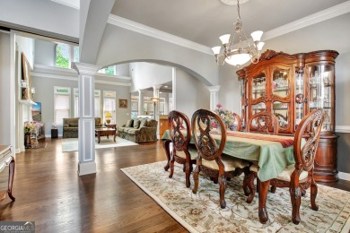 Stunning Golf Course Home on the 17th Tee!  This elegant 4-sides on Canongate On White Oak Golf Course in Georgia - for sale on GolfHomes.com, golf home, golf lot