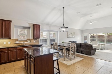 This beautiful single-story home in Hidden Cove is located just on Frisco Lakes Golf Course in Texas - for sale on GolfHomes.com, golf home, golf lot