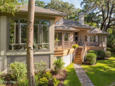 Don't miss this stunning custom-built waterfront home on Cedar on Moss Creek Golf Club in South Carolina - for sale on GolfHomes.com, golf home, golf lot