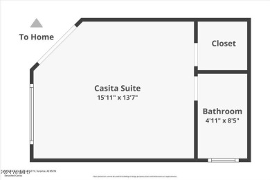 This beautifully updated Monterrey plan with Casita is truly on Sun Village Golf Course in Arizona - for sale on GolfHomes.com, golf home, golf lot