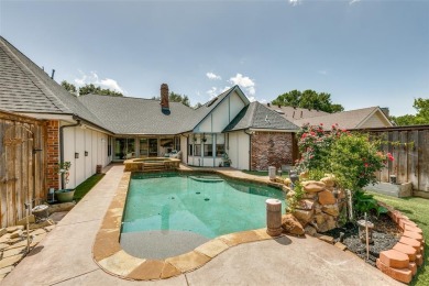 Backyard oasis with sparkling pool, spa & private outdoor living on Sherrill Park Golf Course in Texas - for sale on GolfHomes.com, golf home, golf lot