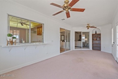 Welcome to this delightful 3-bedroom, 2-bathroom home in Sun on Sun City Country Club in Arizona - for sale on GolfHomes.com, golf home, golf lot