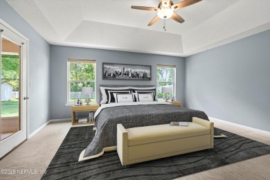 Tucked on a private 1.3-acre lot with no neighbor directly on Jacksonville Beach Golf Course in Florida - for sale on GolfHomes.com, golf home, golf lot