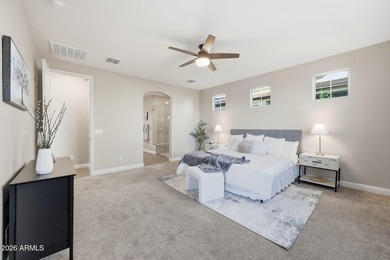 Situated on Hole 14, this beautifully upgraded home showcases on Verrado Golf Club - Victory in Arizona - for sale on GolfHomes.com, golf home, golf lot