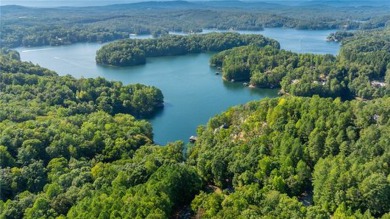 LONG RANGE WATER and BIG MOUNTAIN VIEWS framed by two spring-fed on The Reserve At Lake Keowee in South Carolina - for sale on GolfHomes.com, golf home, golf lot