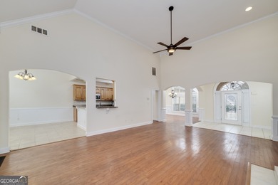 This beautiful, custom built Ranch is located in the Lake Dow on Canongate At Georgia National Golf Club in Georgia - for sale on GolfHomes.com, golf home, golf lot