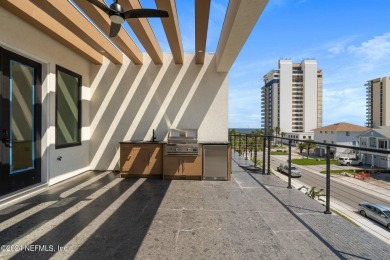 Stunning 3-story oceanview townhome, just one block from the on Jacksonville Beach Golf Course in Florida - for sale on GolfHomes.com, golf home, golf lot