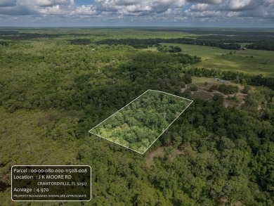 5 quiet acres located on the outskirts of Crawfordville. Minutes on Wildwood Country Club in Florida - for sale on GolfHomes.com, golf home, golf lot