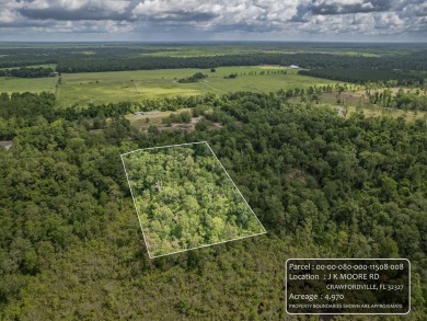 5 quiet acres located on the outskirts of Crawfordville. Minutes on Wildwood Country Club in Florida - for sale on GolfHomes.com, golf home, golf lot