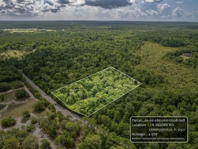 5 quiet acres located on the outskirts of Crawfordville. Minutes on Wildwood Country Club in Florida - for sale on GolfHomes.com, golf home, golf lot