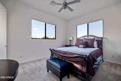 The Belgard pavers of the circular driveway lead up to this on Troon North Golf Club  in Arizona - for sale on GolfHomes.com, golf home, golf lot