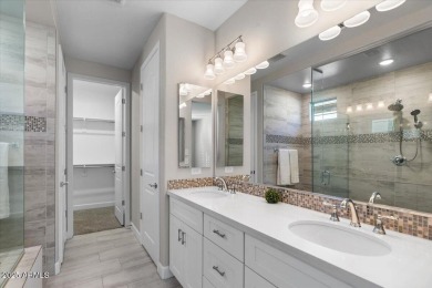 Experience luxury living in this impeccable 2-bedroom PLUS DEN on Tuscany Falls At Pebble Creek in Arizona - for sale on GolfHomes.com, golf home, golf lot