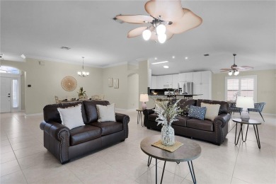 Welcome to this Exceptional EXPANDED LANTANA/BRADFORD MODEL on The Links of Spruce Creek in Florida - for sale on GolfHomes.com, golf home, golf lot