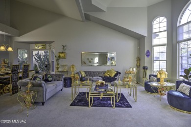 Discover luxurious living in this elegant 5-bedroom+den on El Conquistador Country Club - Conquistador in Arizona - for sale on GolfHomes.com, golf home, golf lot