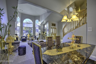 Discover luxurious living in this elegant 5-bedroom+den on El Conquistador Country Club - Conquistador in Arizona - for sale on GolfHomes.com, golf home, golf lot