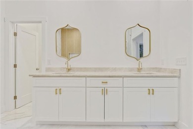 This stunning new construction blends luxury, functionality, and on The Highlands Course at Lake Arrowhead in Georgia - for sale on GolfHomes.com, golf home, golf lot