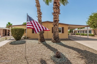 This spacious home features a SPLIT floorplan w/ 3 BEDROOMS & 2 on Sun Lakes Country Club in Arizona - for sale on GolfHomes.com, golf home, golf lot