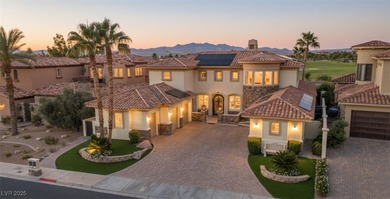 Experience resort-style living in this semi-custom 5 bedroom, 5 on South Shore At Lake Las Vegas in Nevada - for sale on GolfHomes.com, golf home, golf lot