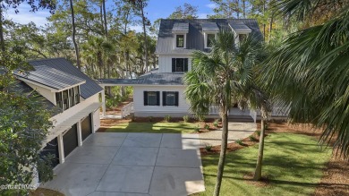 New construction on very private lot overlooking the Colleton on Callawassie Island Club in South Carolina - for sale on GolfHomes.com, golf home, golf lot