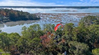 New construction on very private lot overlooking the Colleton on Callawassie Island Club in South Carolina - for sale on GolfHomes.com, golf home, golf lot