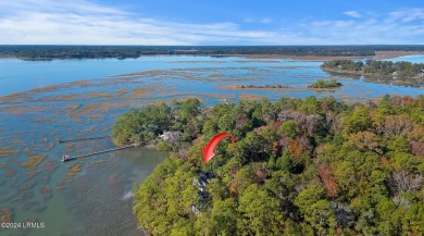 New construction on very private lot overlooking the Colleton on Callawassie Island Club in South Carolina - for sale on GolfHomes.com, golf home, golf lot