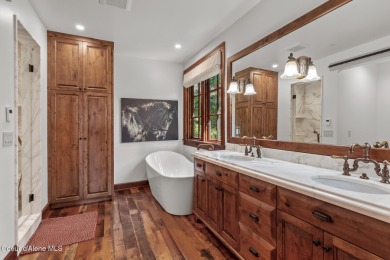 Situated on the first fairway of the prestigious Gozzer Ranch on Gozzer Ranch Golf and Lake Club in Idaho - for sale on GolfHomes.com, golf home, golf lot