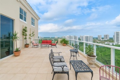 Stunning 2-story corner penthouse with panoramic views of the on Turnberry Isle Resort and Club in Florida - for sale on GolfHomes.com, golf home, golf lot