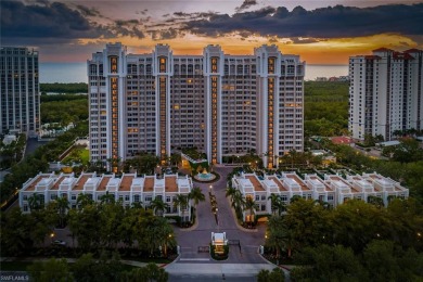 This Tuscany inspired 3-bedroom, 3-bath luxury tower residence on Club at Pelican Bay Golf Course in Florida - for sale on GolfHomes.com, golf home, golf lot